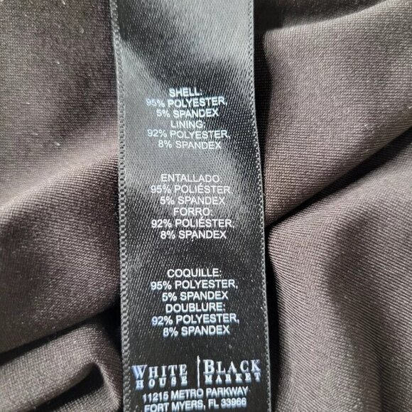 WHBM Dress Size S Black Purple Jersey Elastic Waist Pullover Slit Button Arms - Picture 9 of 14